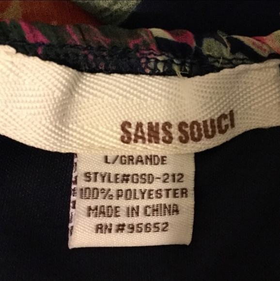 🌺 San Souci High Low Floral Sundress with Spaghetti Straps | L | Navy - Picture 6 of 8